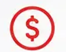 Dollar sign in a circle icon