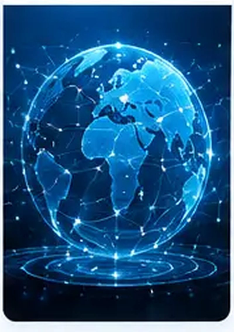 Illustration of a connected global network of supplier locations